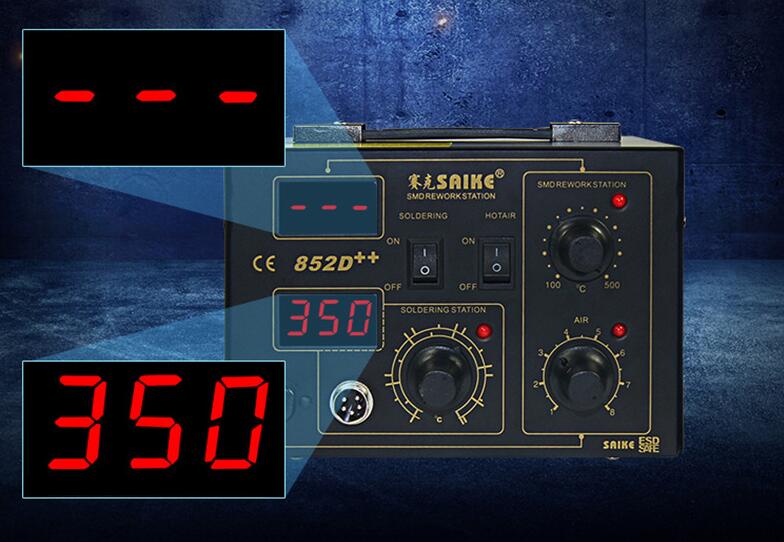 High Power ดิจิตอลจอแสดงผล 852 - Smd Rework Station Hot Air Soldering 2 In 1 บทวิจารณ์และราคา