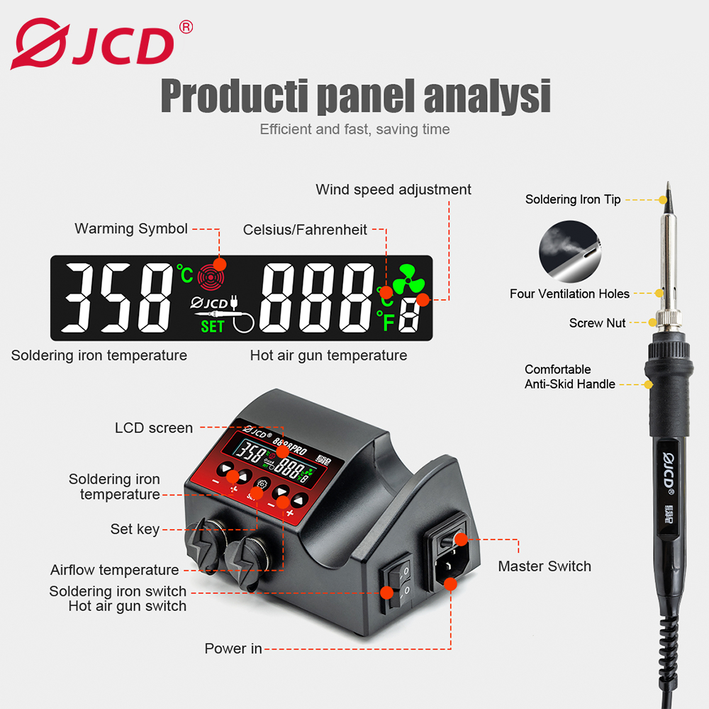 750W SMD Rework สถานีบัดกรี 2  - Smd Rework Station Hot Air Soldering 2 In 1 บทวิจารณ์และราคา
